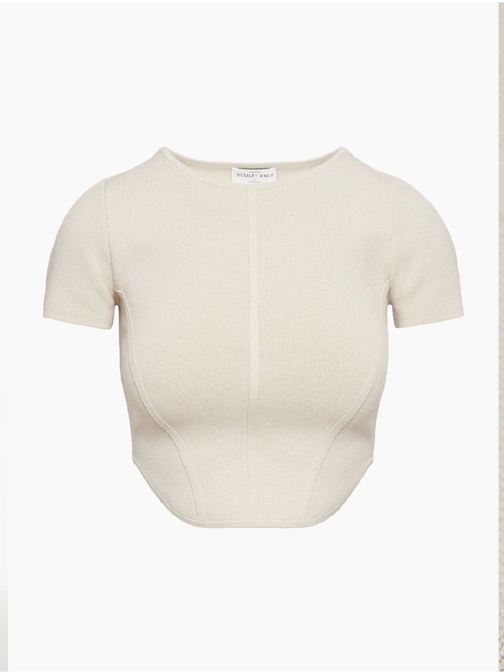 Babaton Sculpt Knit Bustier Top - XXS beige